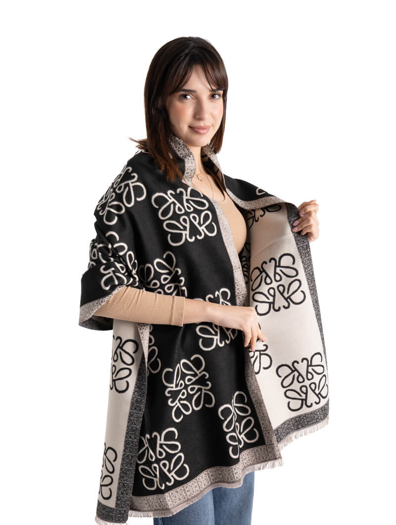 Écharpe en laine à détail